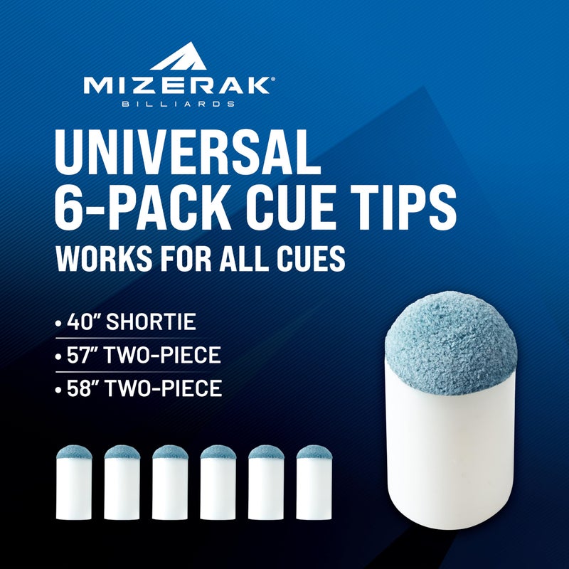 Mizerak Slip-On Cue Tips â€“ 12mm & 13mm Pool Cue Tip Replacements â€“ Universal Fit, No Glue Needed â€“ Instant Fix for Worn Tips - Image 2